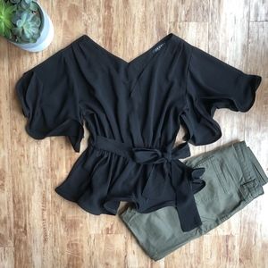 Ruffle Peplum Top